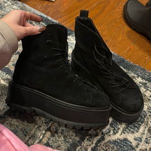 Moja platform suede boots from LF